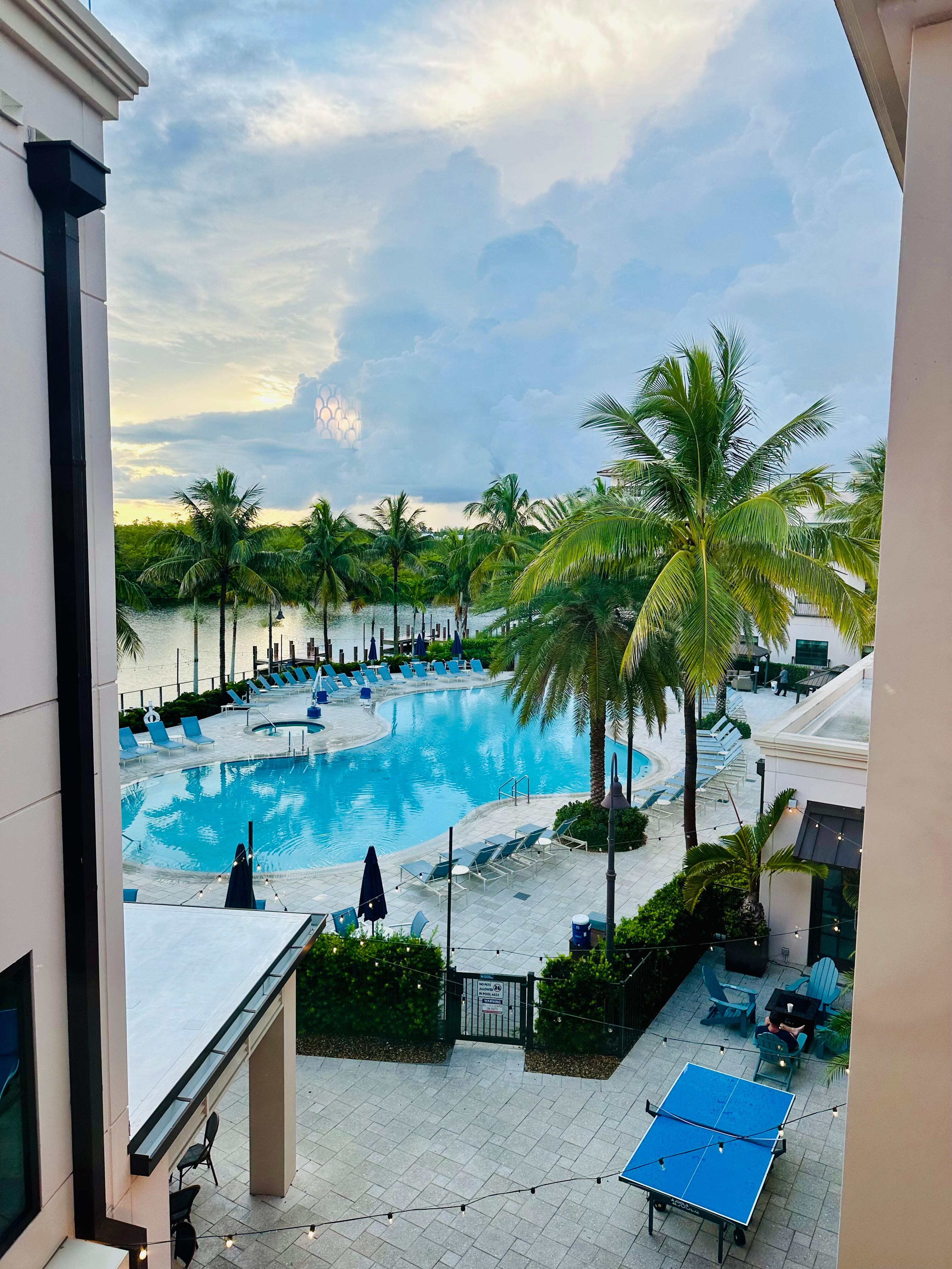 Third floor view of pool