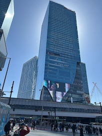 Shibuya Scramble with hotel behind it.