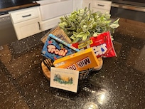 Basket of snacks left for us