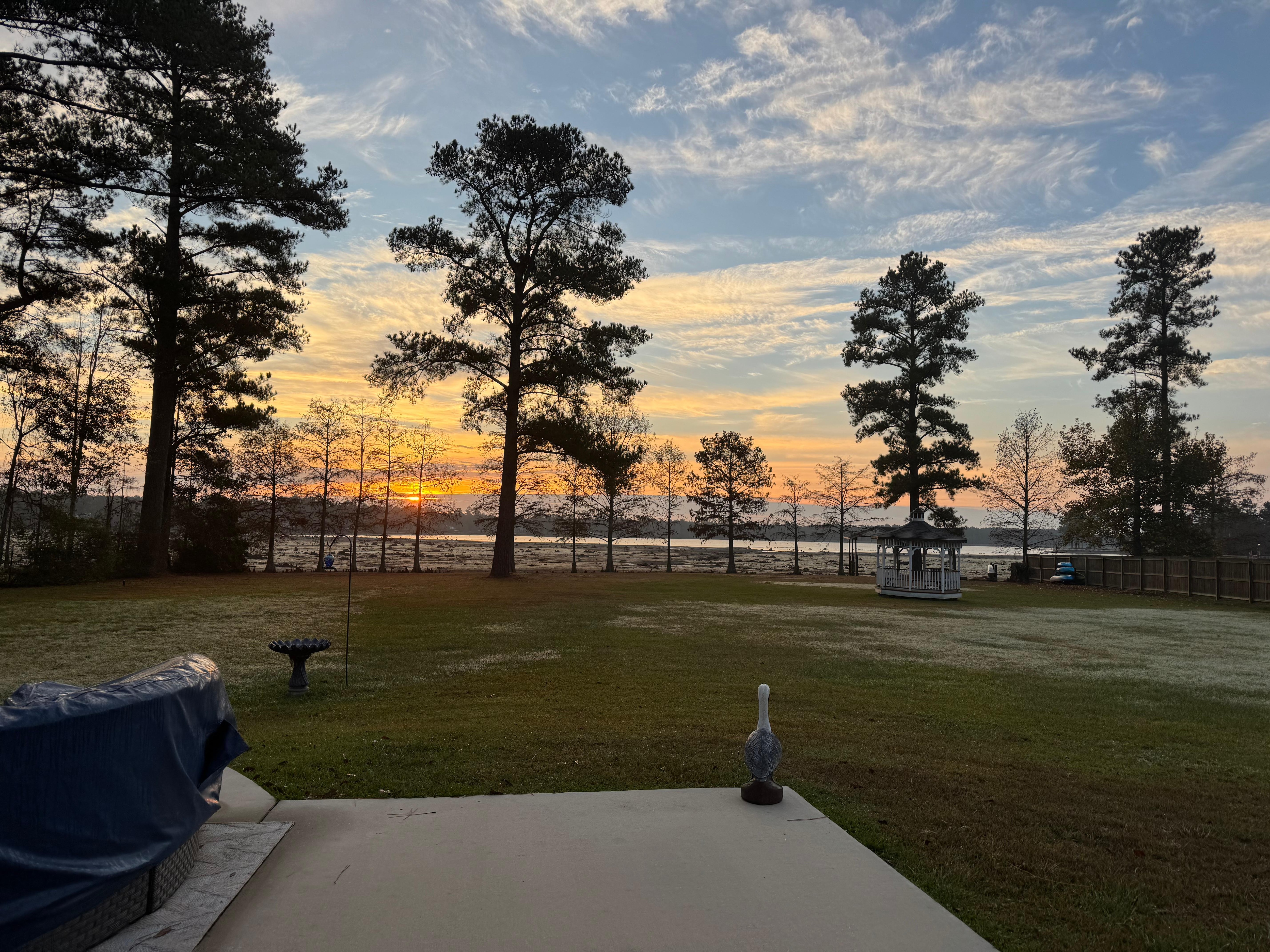 Morning coffee watching the sunrise