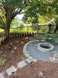 Fire pit.
