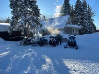 Plenty of room for trailers. Excellent area for snowmobiling.