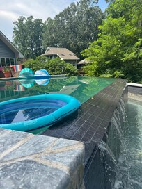 Infinity pool waterfall