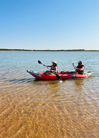 Lake is perfect to go out and explore, we enjoyed using the canoe.