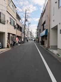 Along the walk to and from the train station