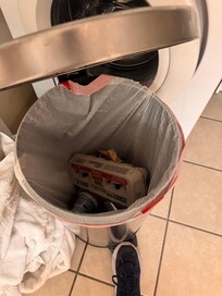 Trash cans were not emptied
