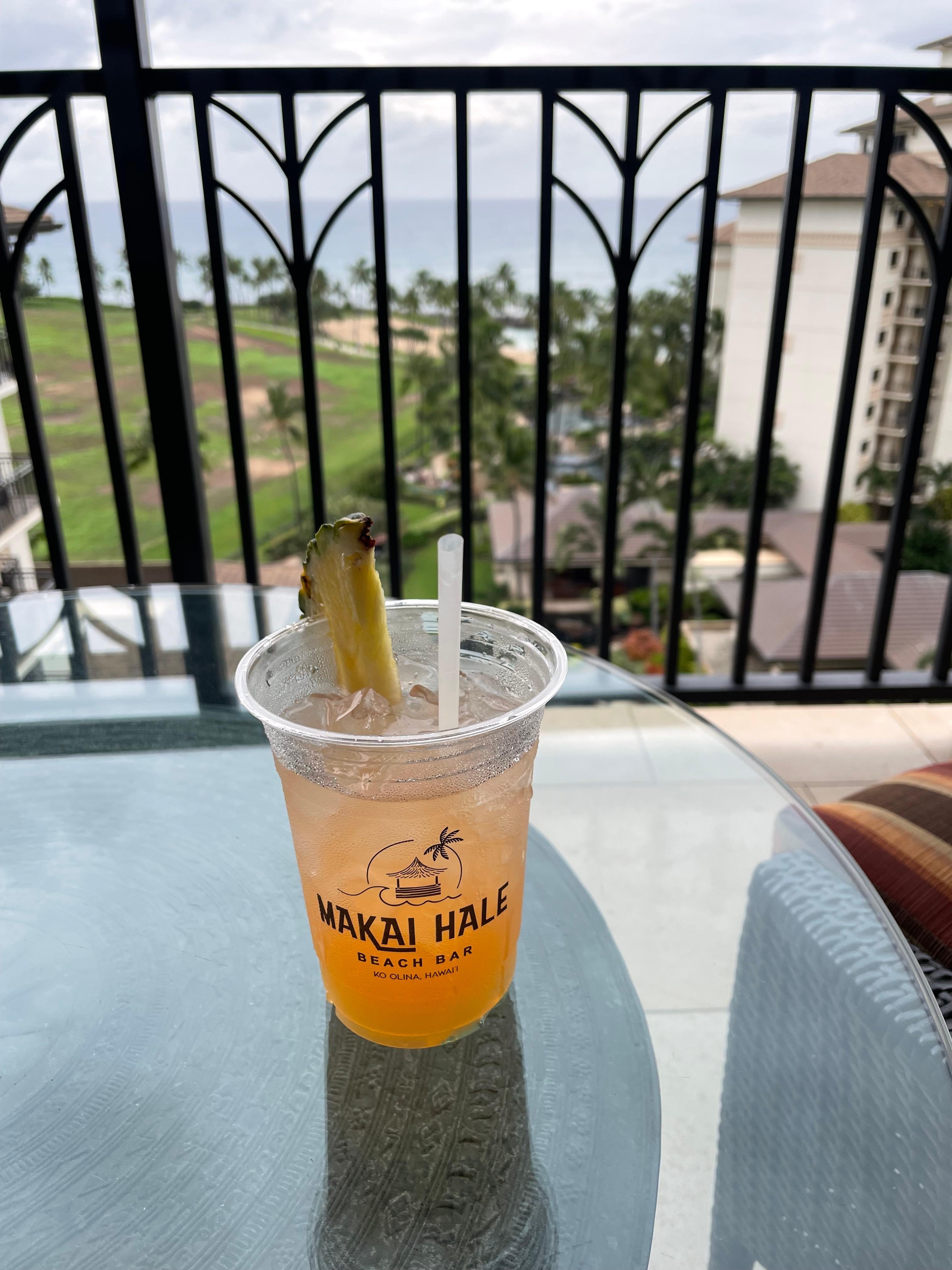 View with a drink from the pool side bar