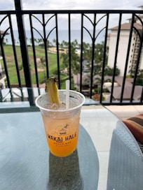 View with a drink from the pool side bar