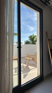 Uitzicht vanuit het bed