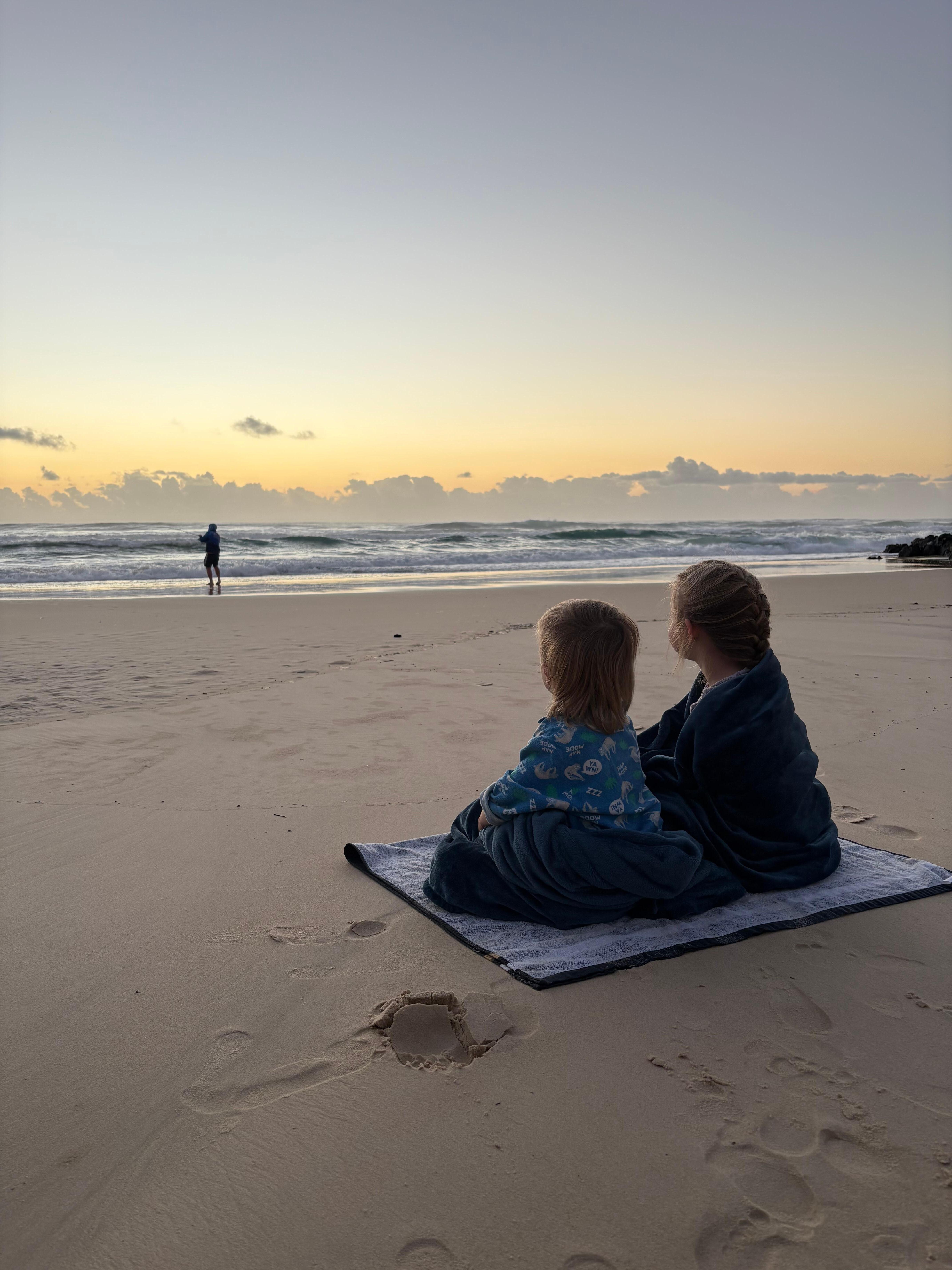 Sunrise from the beach just down from the house