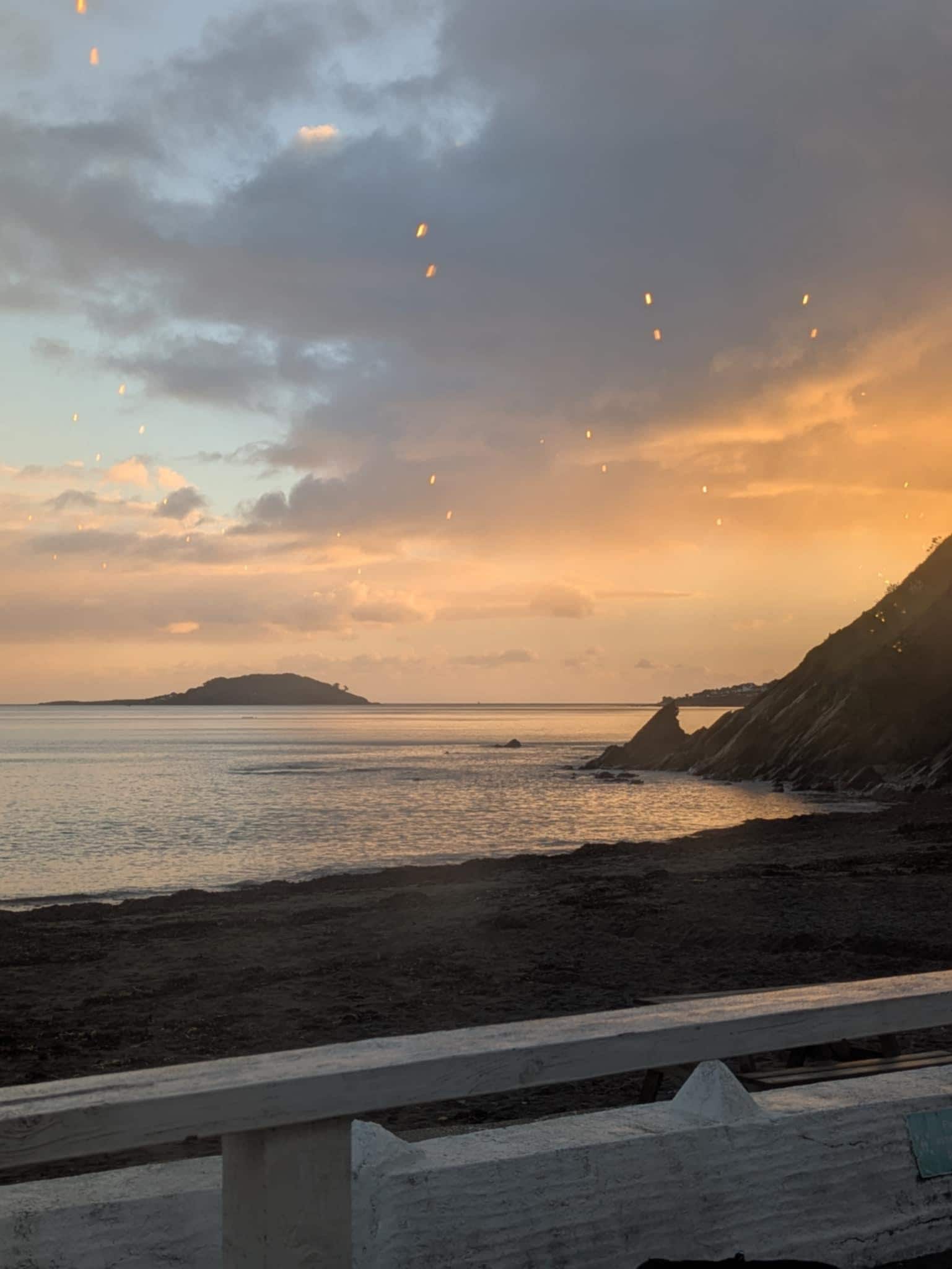 Evening in the beach shack for a lovely meal and a drink with this view.