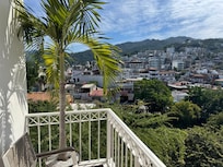 view of the mountains and city from our 3rd floor suite
