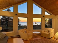 Beautiful sunset from inside the cottage.