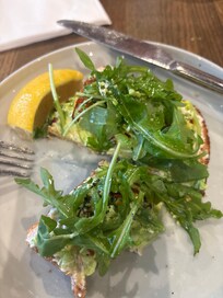 Avocado toast at The Well. A great coffee spot