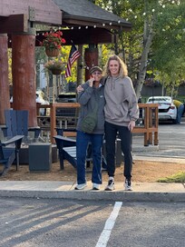 In front of the hotel