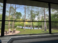 Sitting on the porch and enjoying the sounds of the creek and the birds.