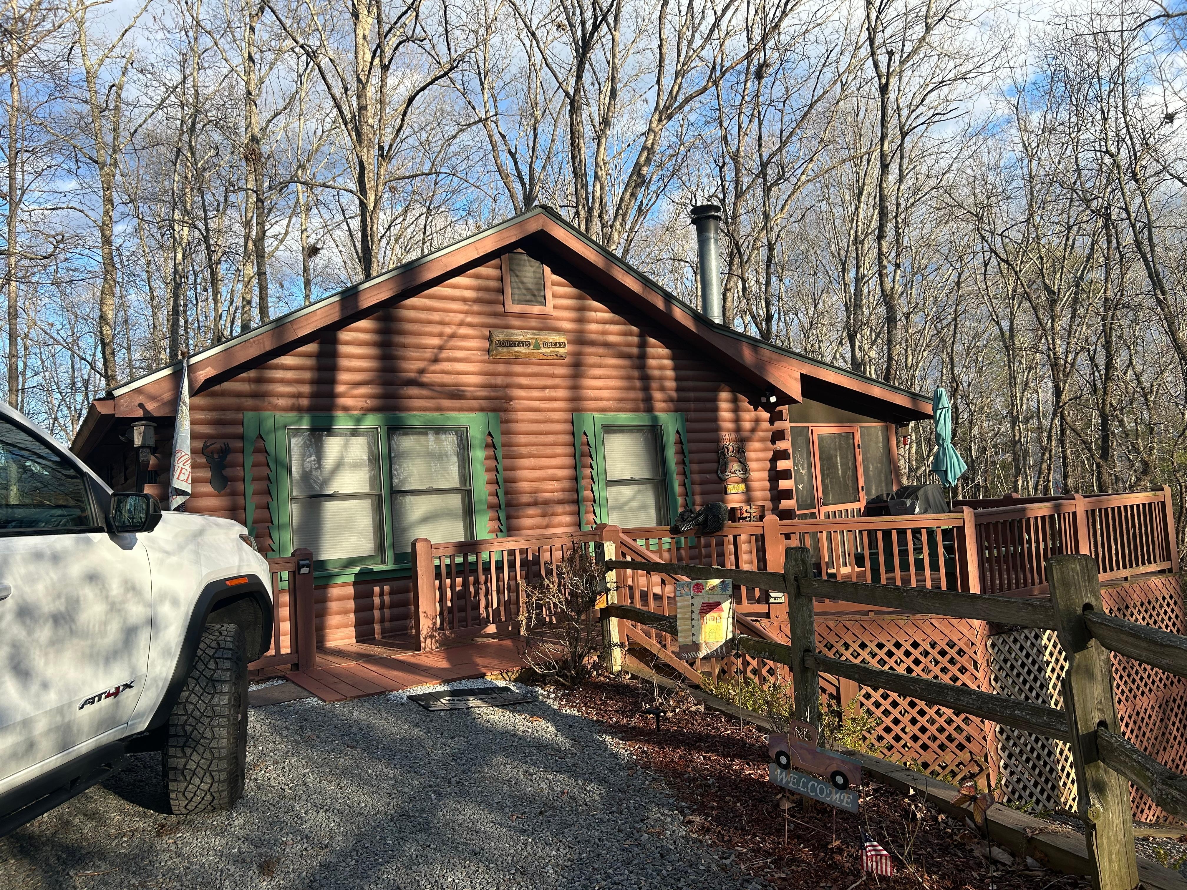 Outside of the cabin