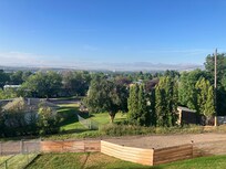 This is the view from the large beautiful deck.