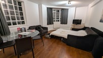 room with a sofa bed