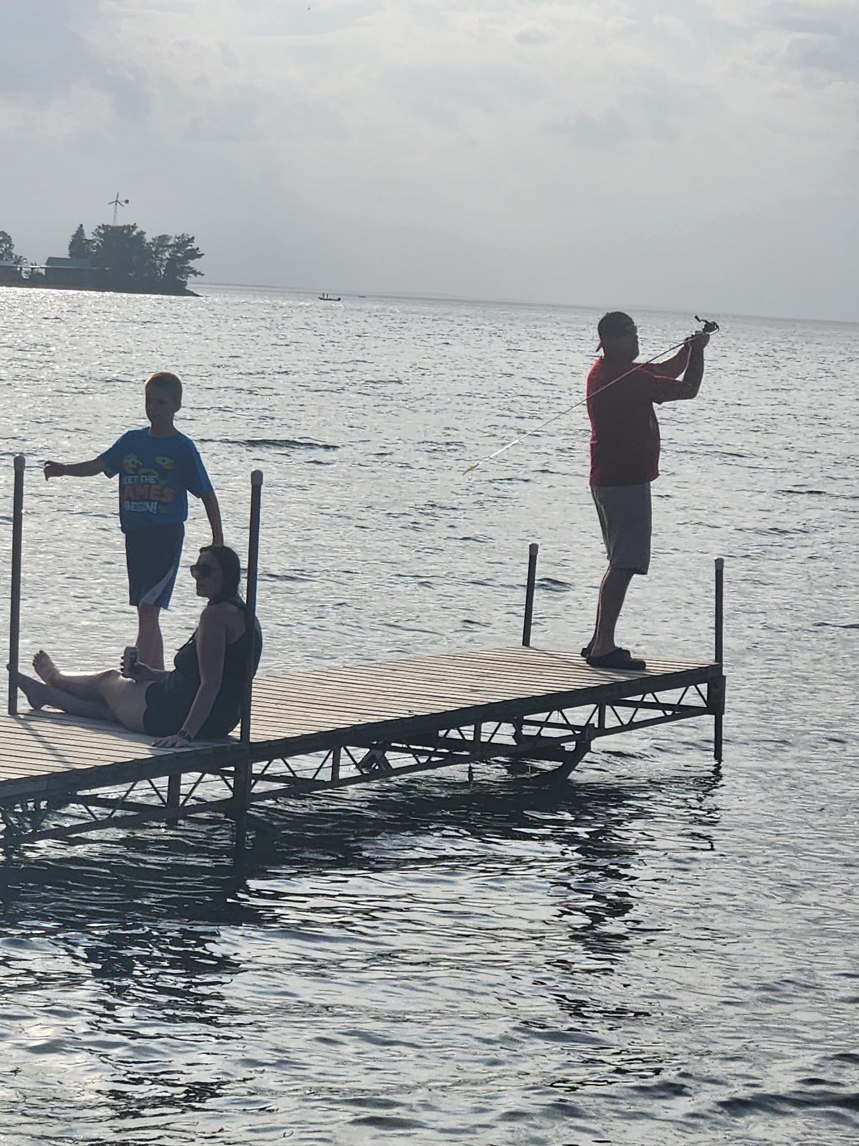 Fishing off the dock!