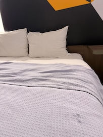 Beds with dirty sheets