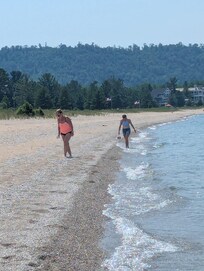 Looking for petosky stones on lake Michigan