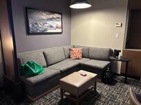 My fav area! Table was available that was perfect for using my lap top while watching TV and conversing with family.