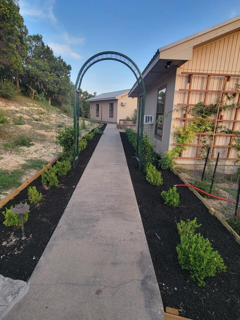 Well manicured pathway to our cottage