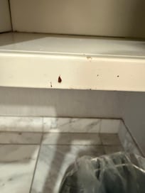 Unknown stains on vanity