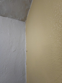 Paint peeling from water damage