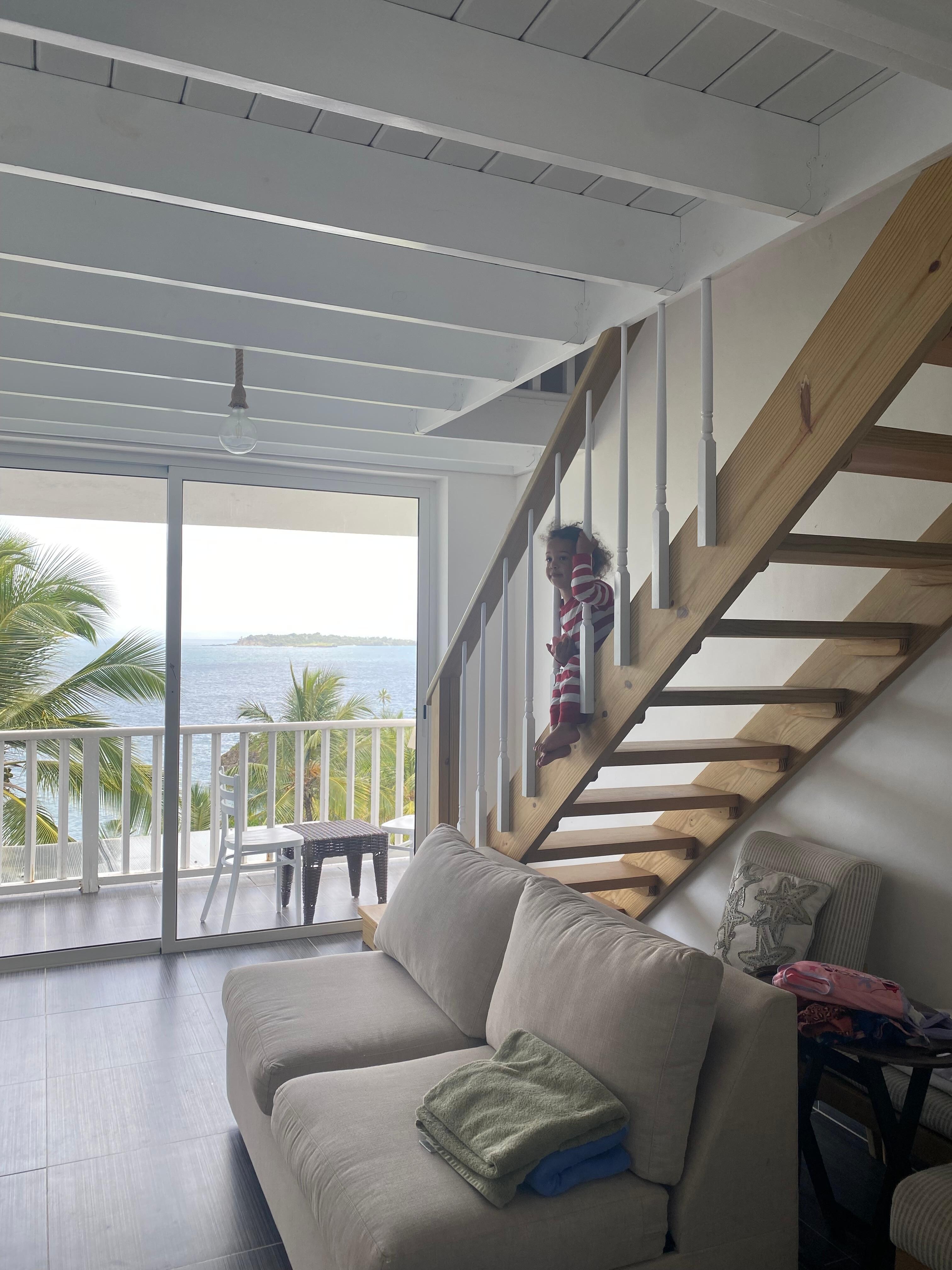 My youngest enjoys the view and relaxing 