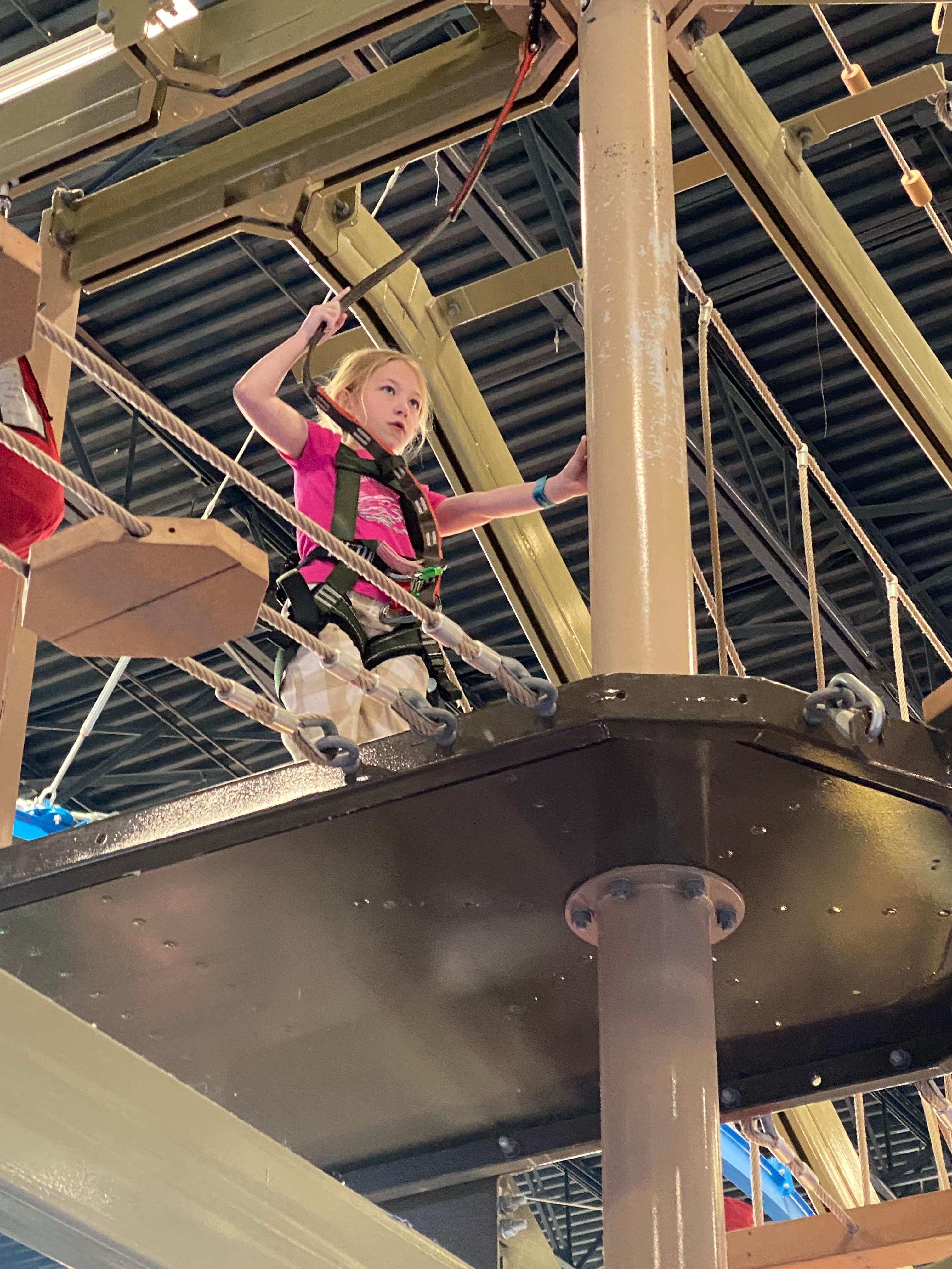 Ropes course inside the Arcade area
