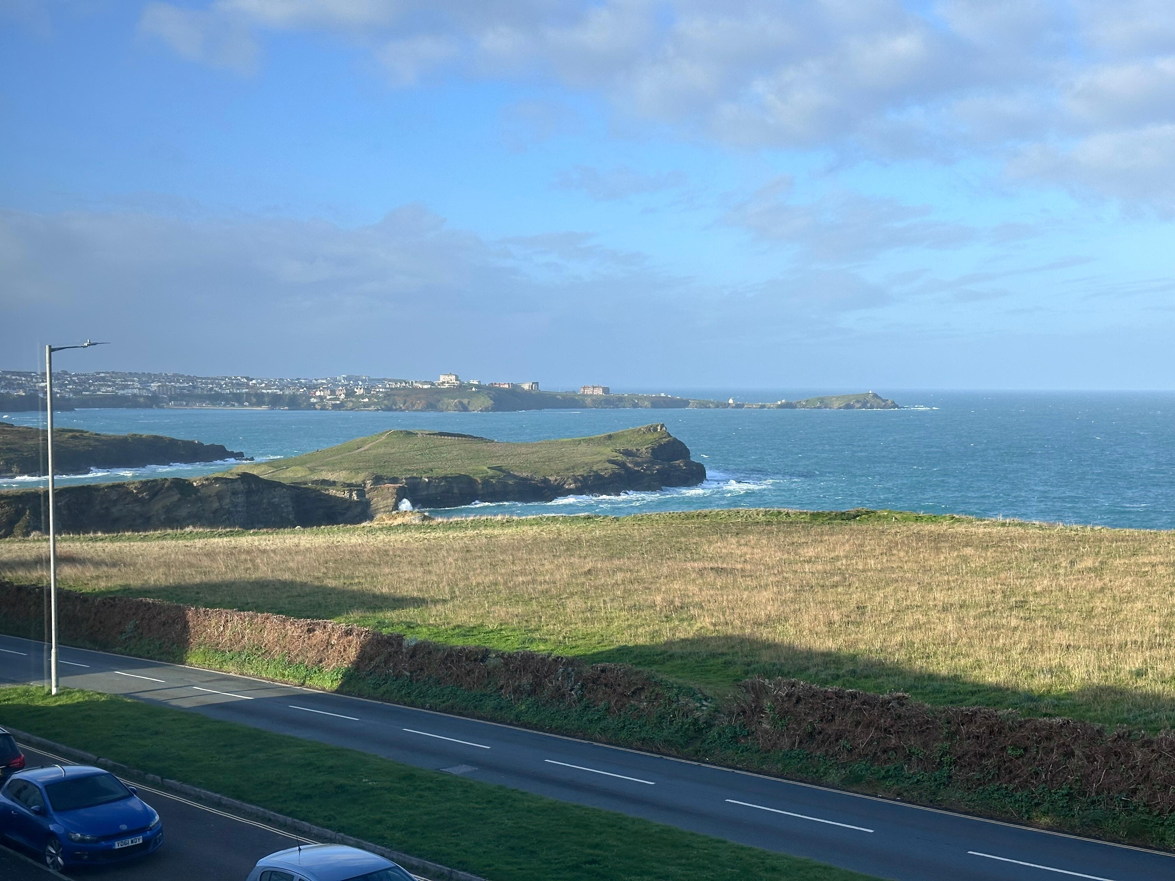 view from front room and master bed room 