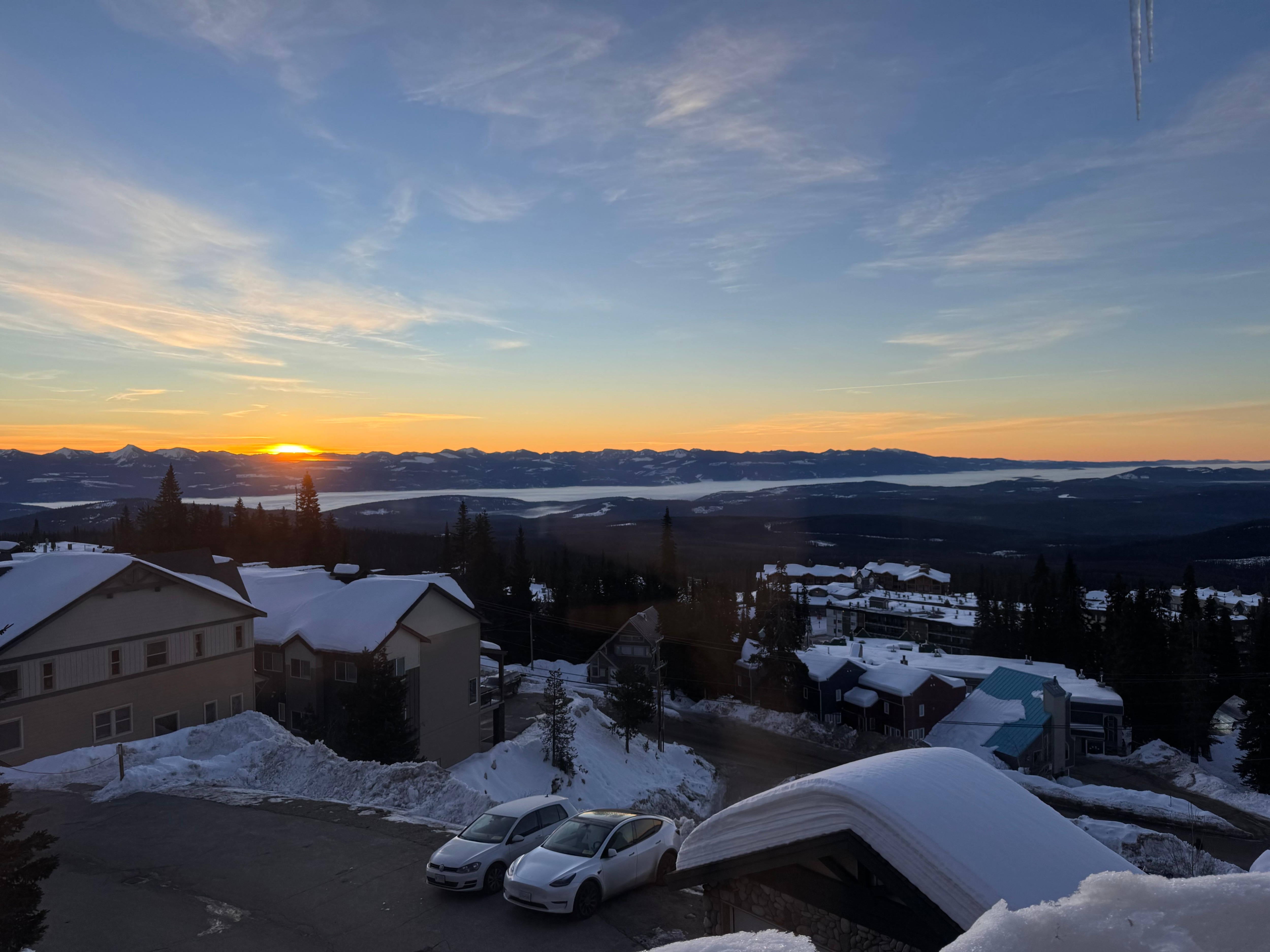 View at dawn from the upper floor
