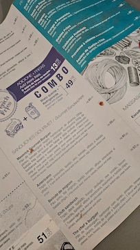 Even the menu was dirty with sticky food and greasy