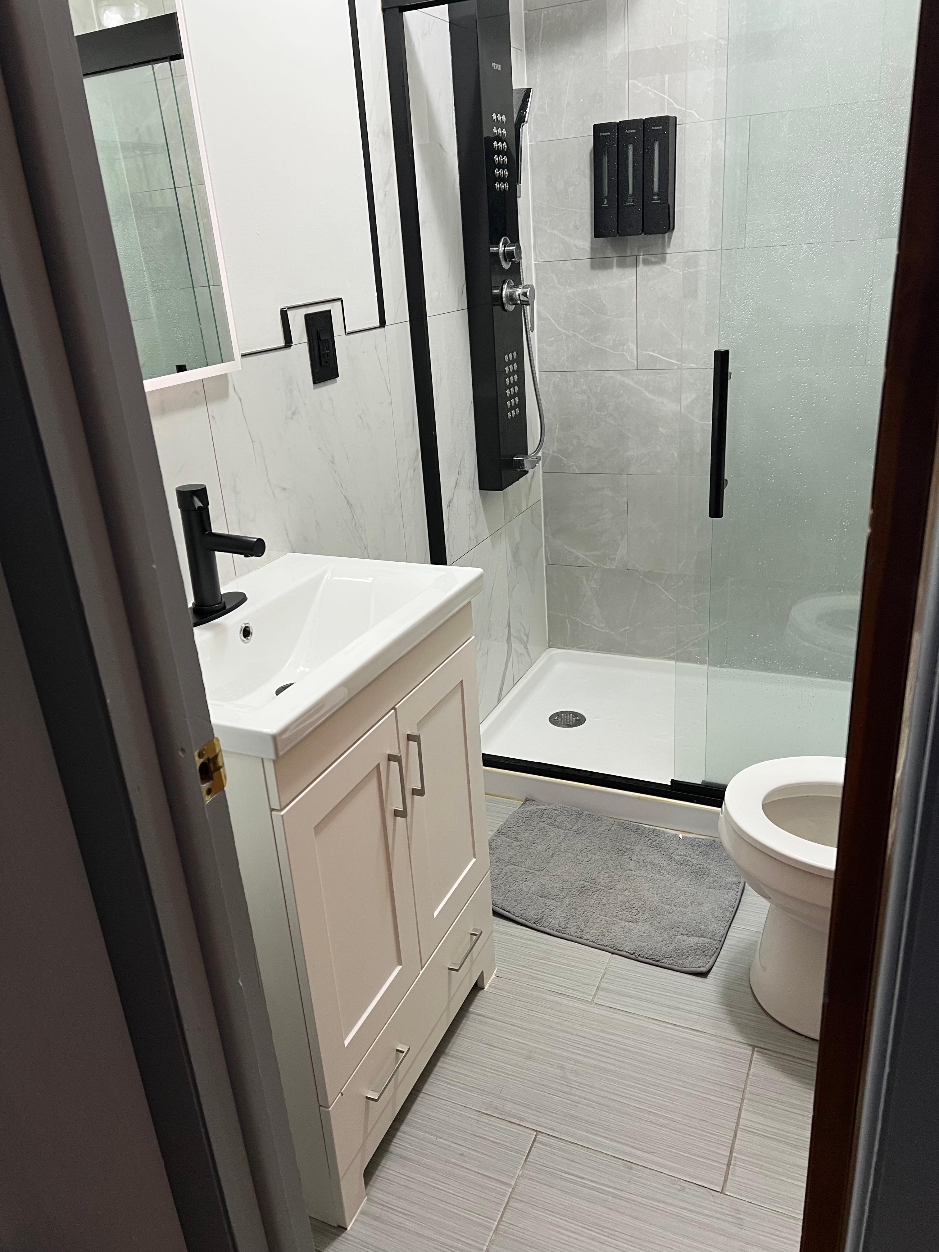 The shower was great and clean.  