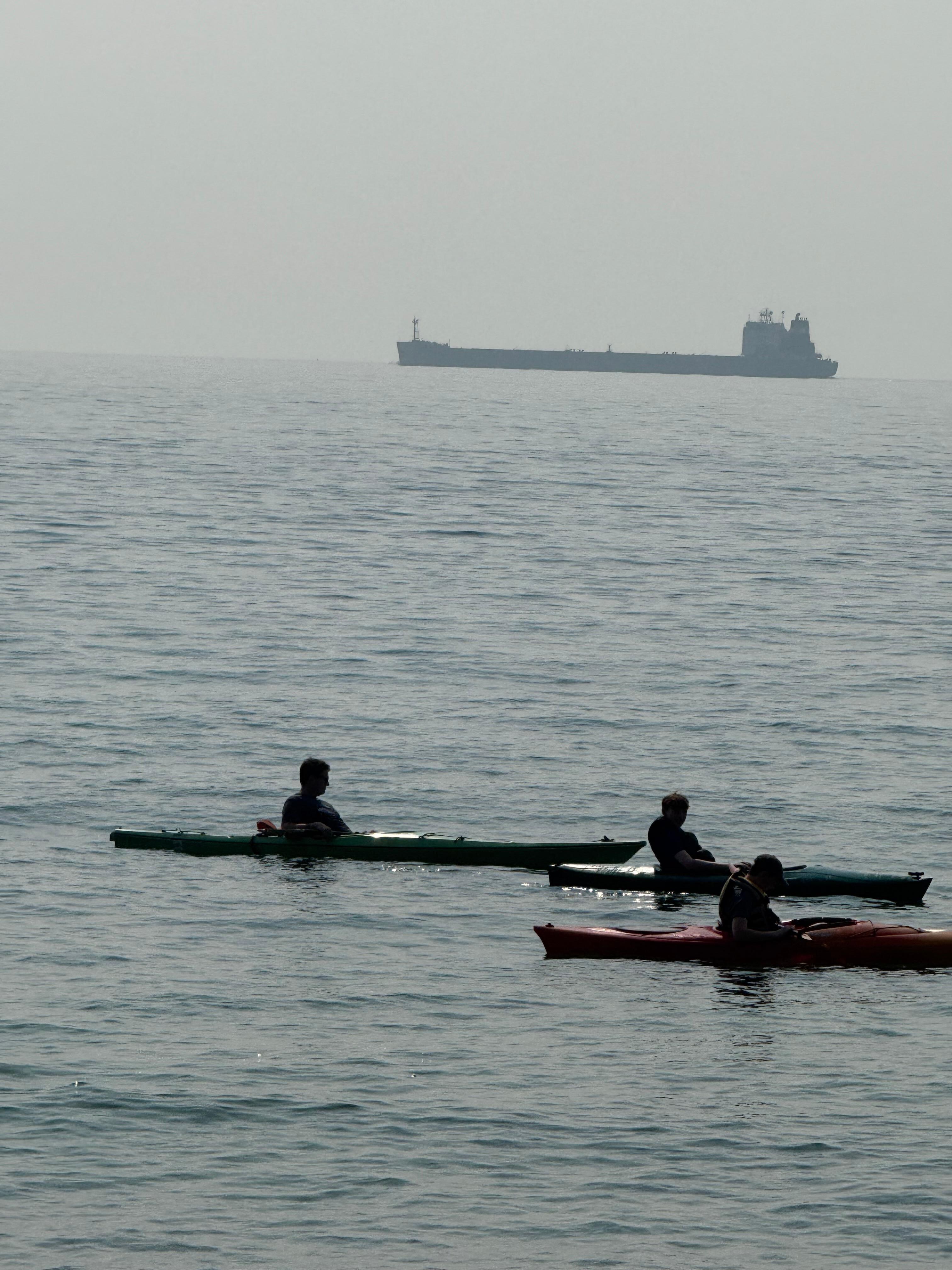 Fun on the river with kayaks

