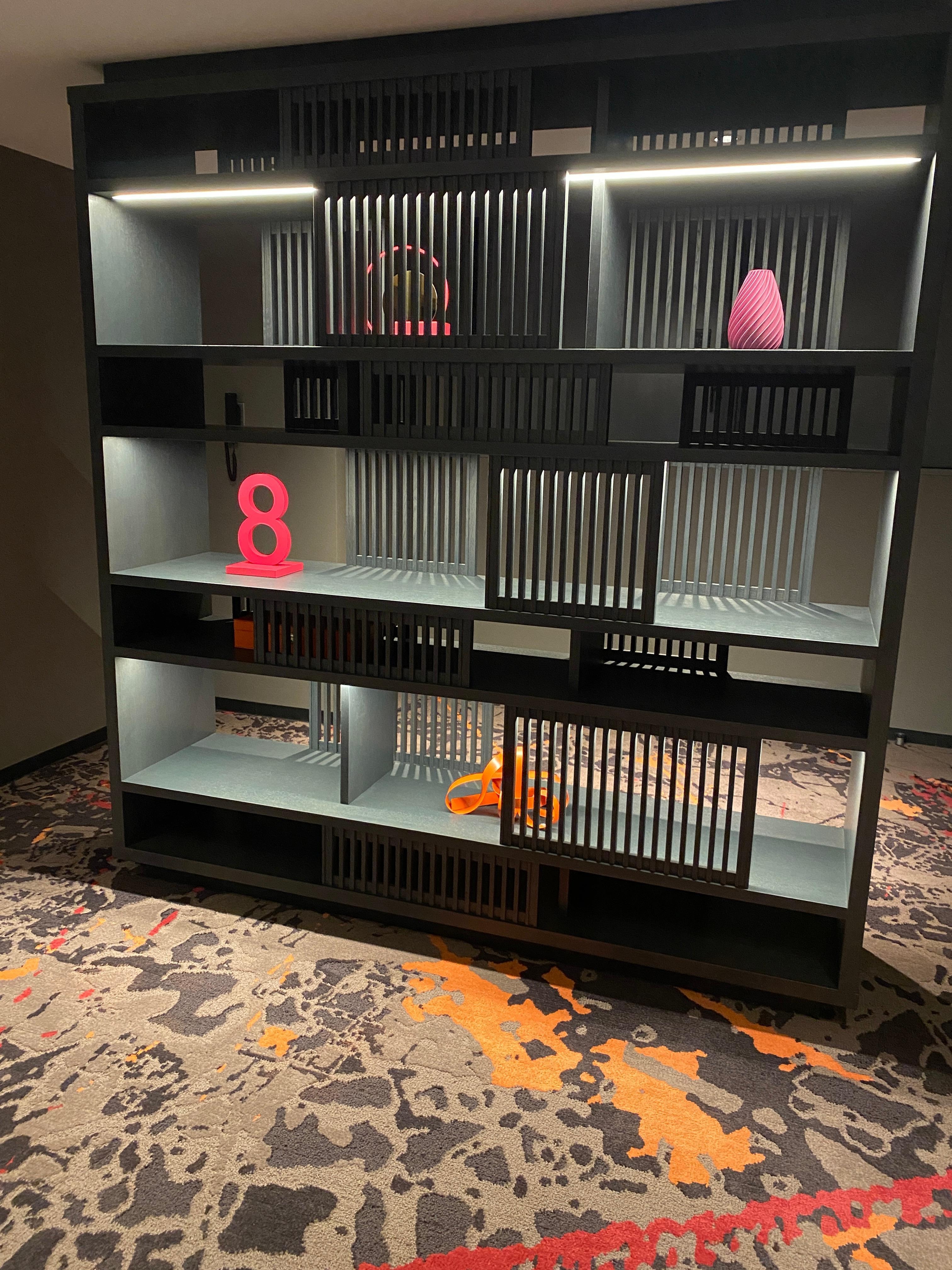 Decor to demarcate floor # just outside elevators.