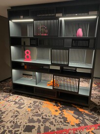 Decor to demarcate floor # just outside elevators.