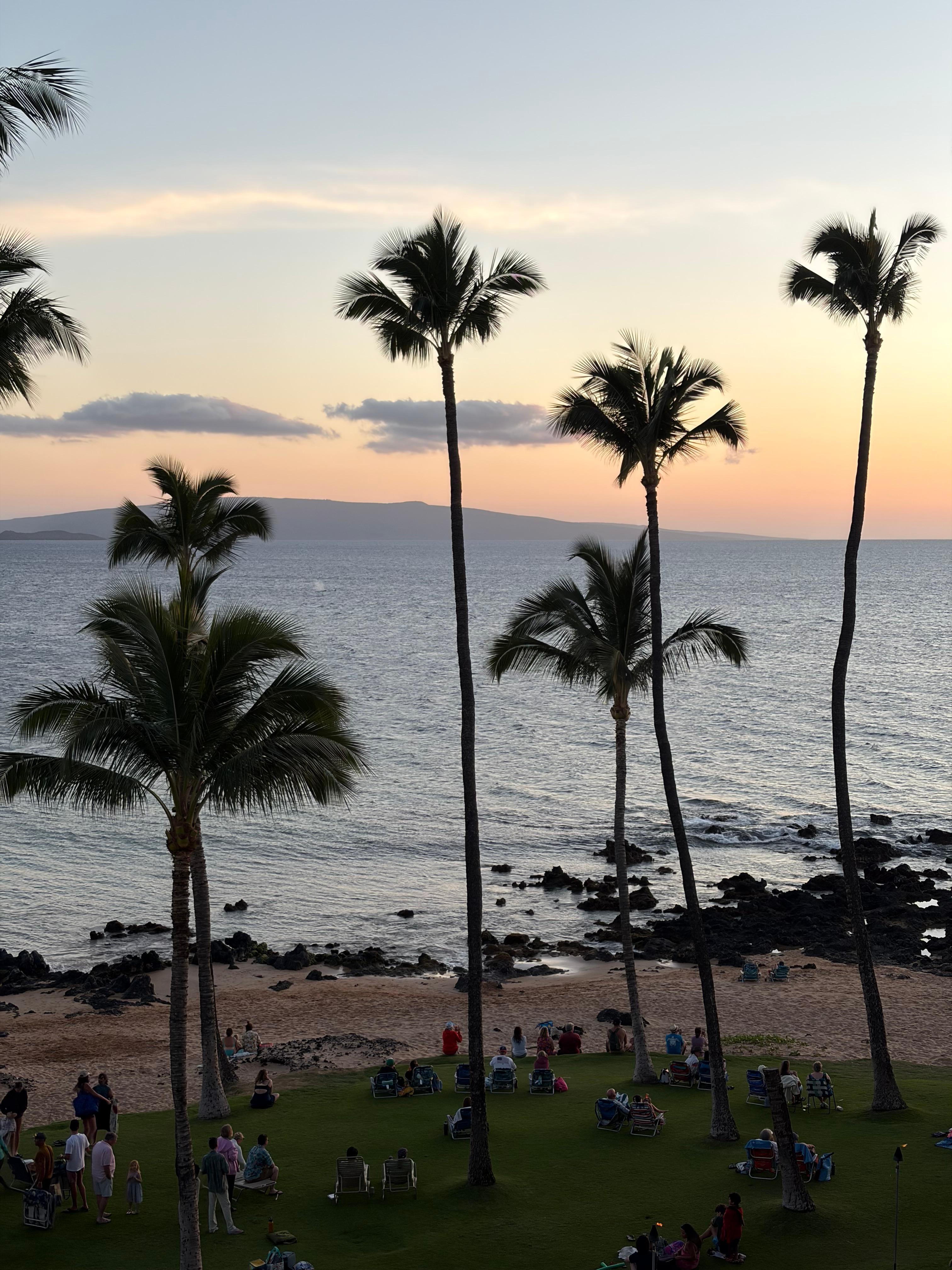 Sunset view from the lanai.