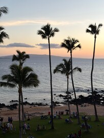 Sunset view from the lanai.
