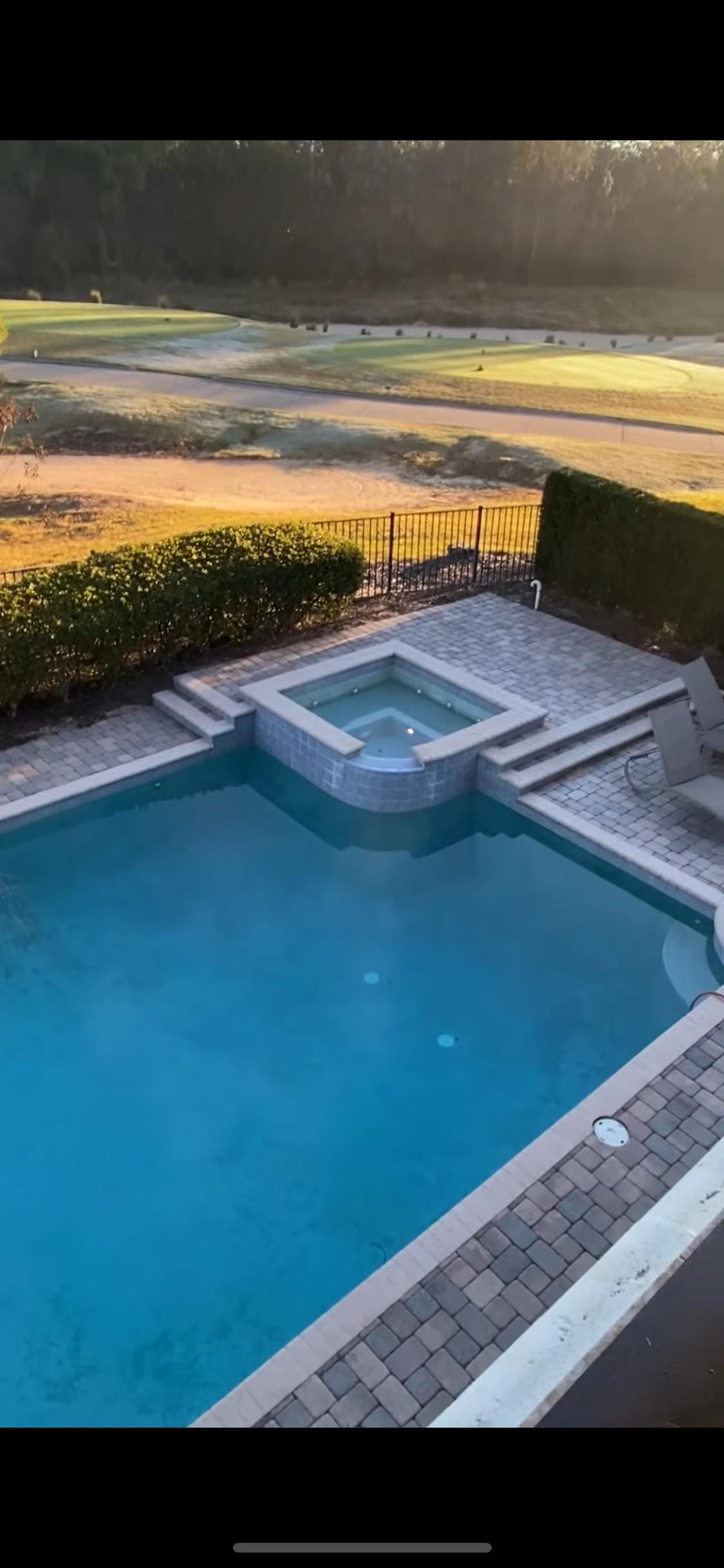 View of the pool & hot tub