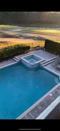 View of the pool & hot tub