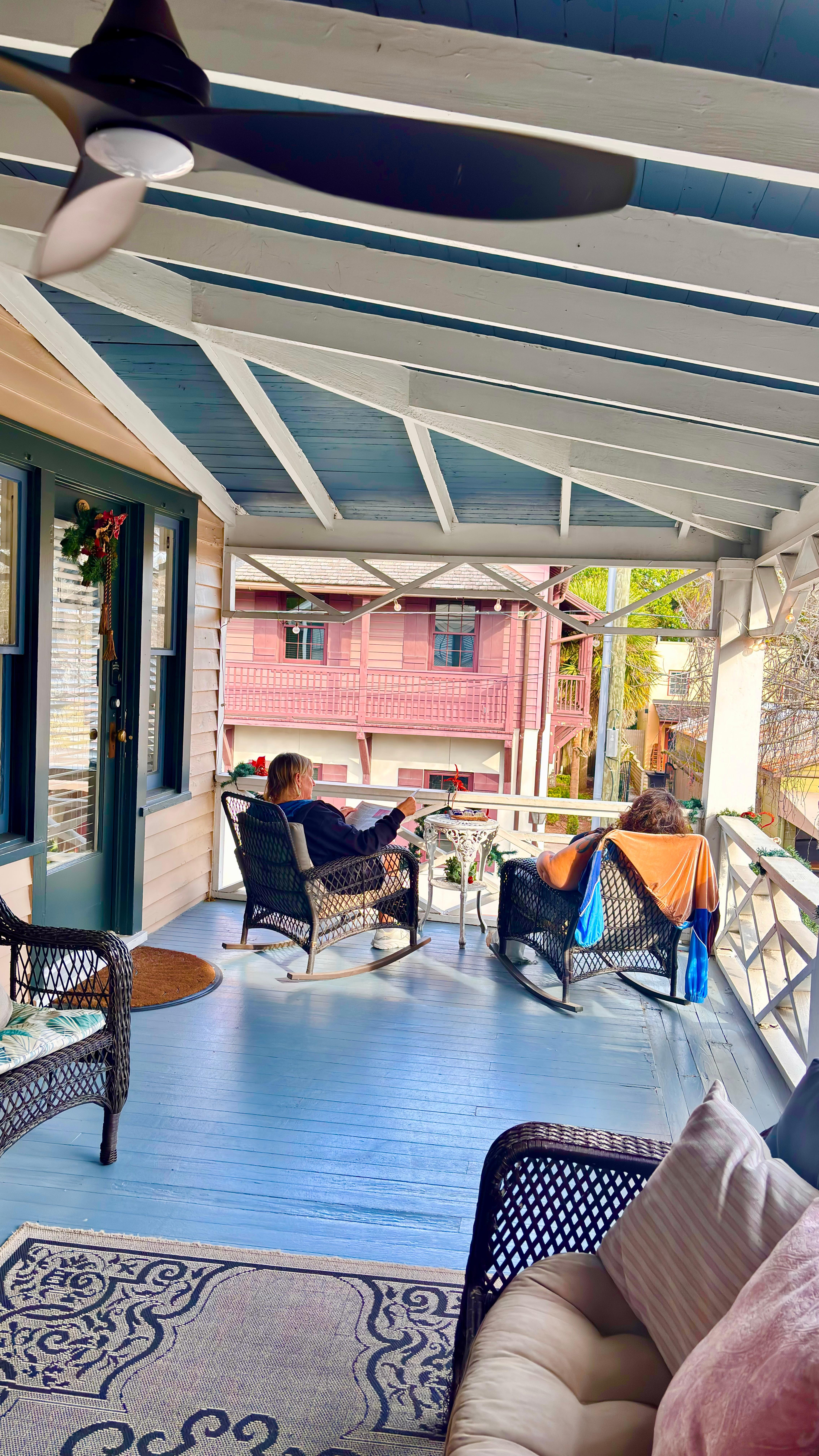 The upstairs terrace was another great space to relax. 