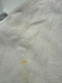 Serviette sale à mon arrivée