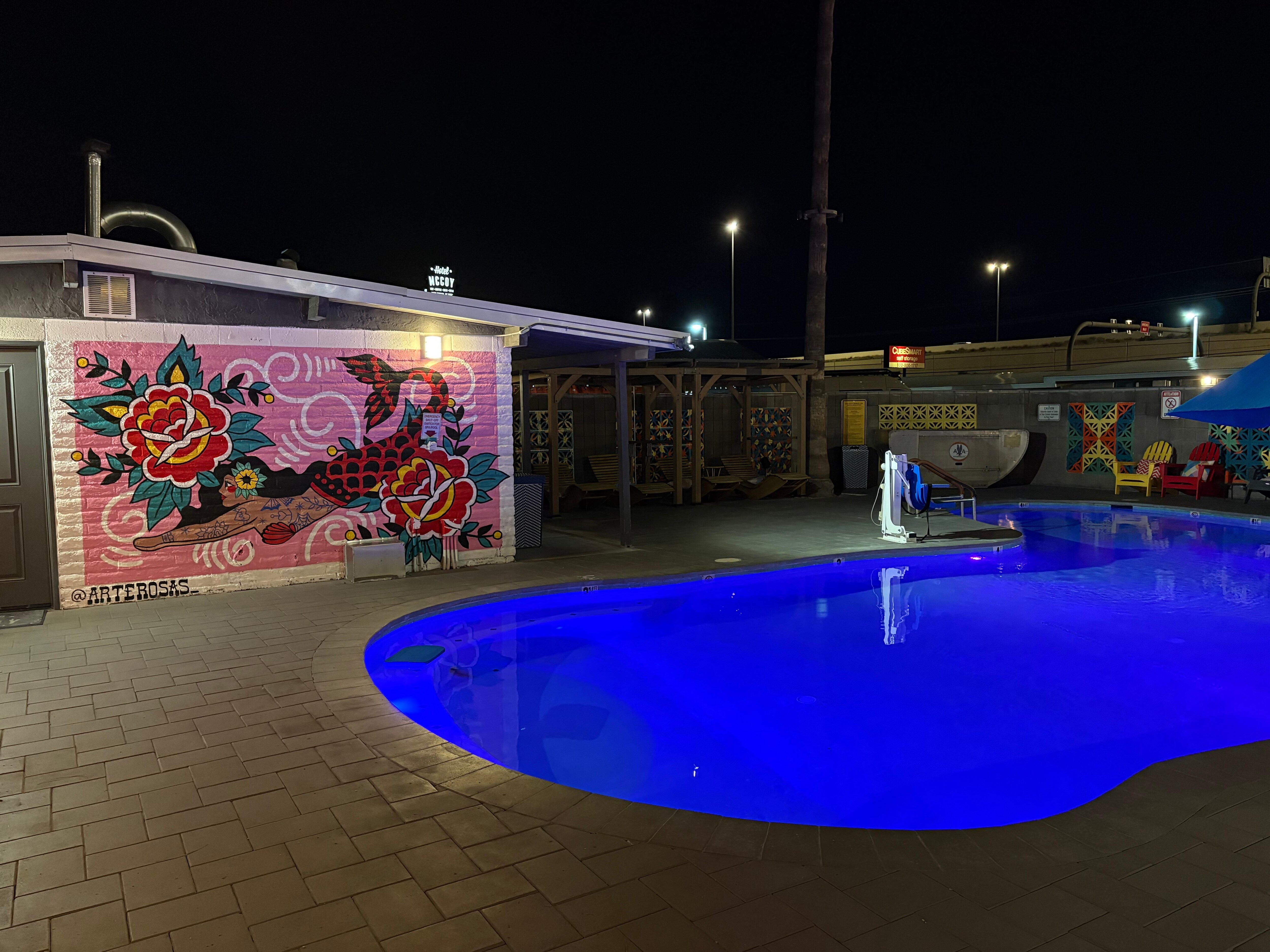 Heated saltwater pool