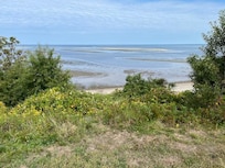 When the tide is out, you can walk a mile into Cape Cod Bay. The view covers the entire Cape bay side.