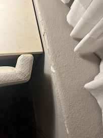 Chipped paint.