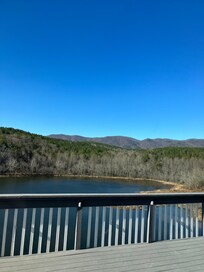 Amazing views of foothills, green space, & lake