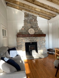 Living room fireplace